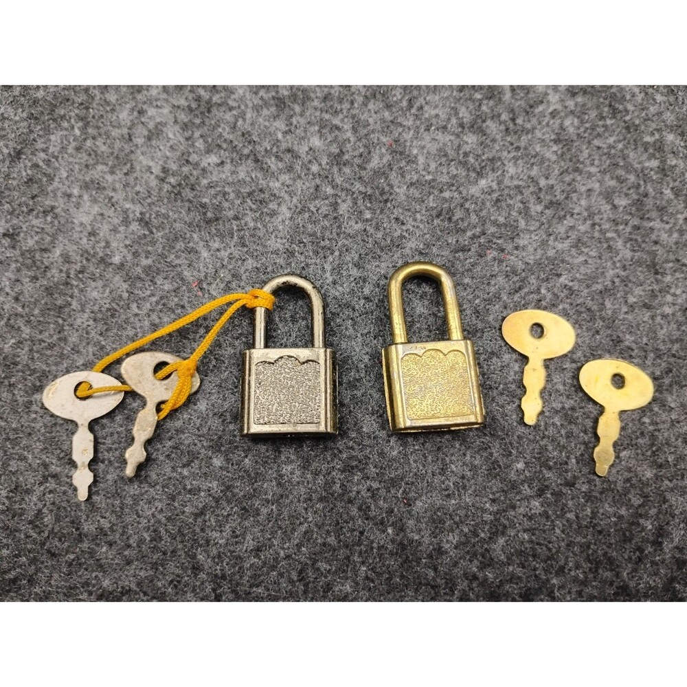 Metal Padlock Lot with Keys Small Vintage Lock For Diary Or Small Box